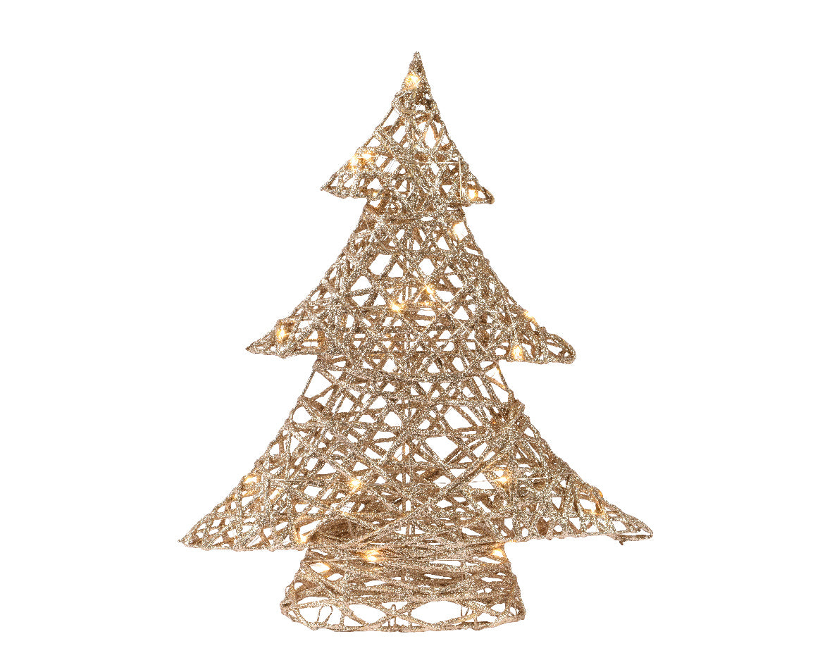 Gold light up Christmas tree Festive decor Osborne & Co.