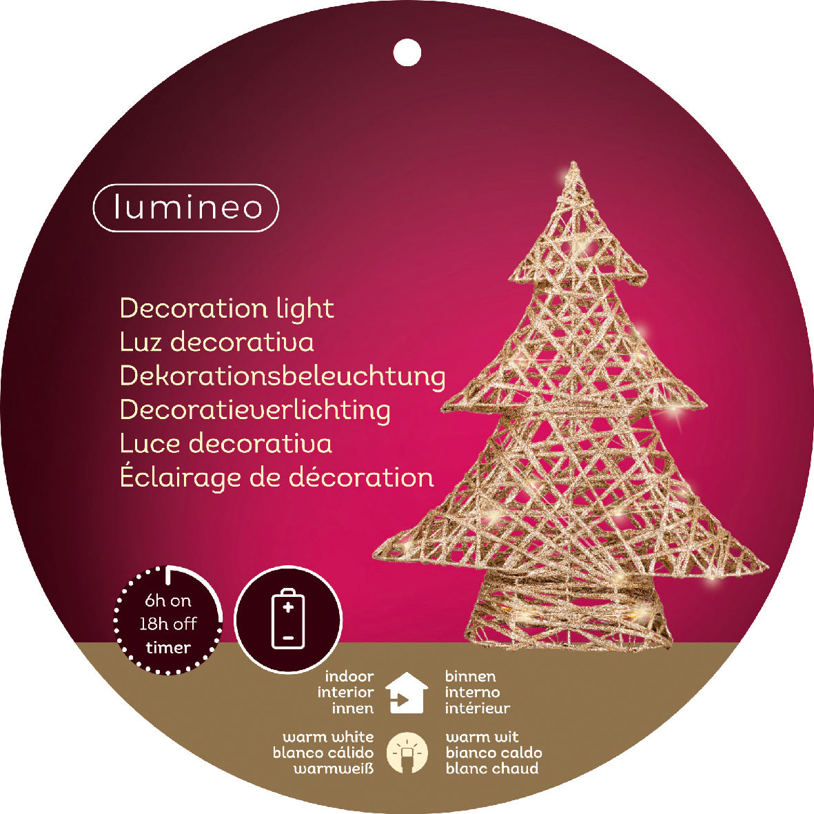 Gold light up Christmas tree Festive decor Osborne & Co.