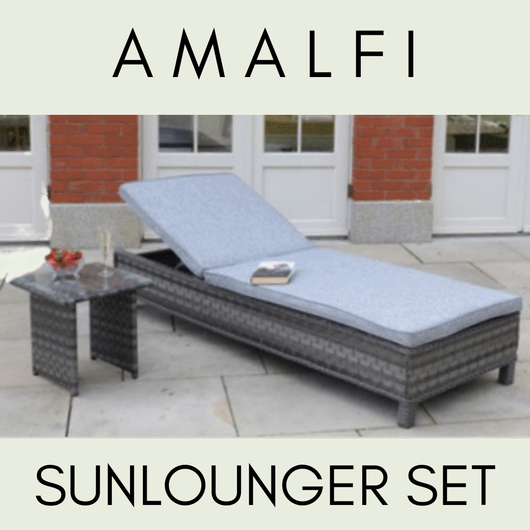 Sun lounger and side table set Outdoor furniture Osborne & Co.