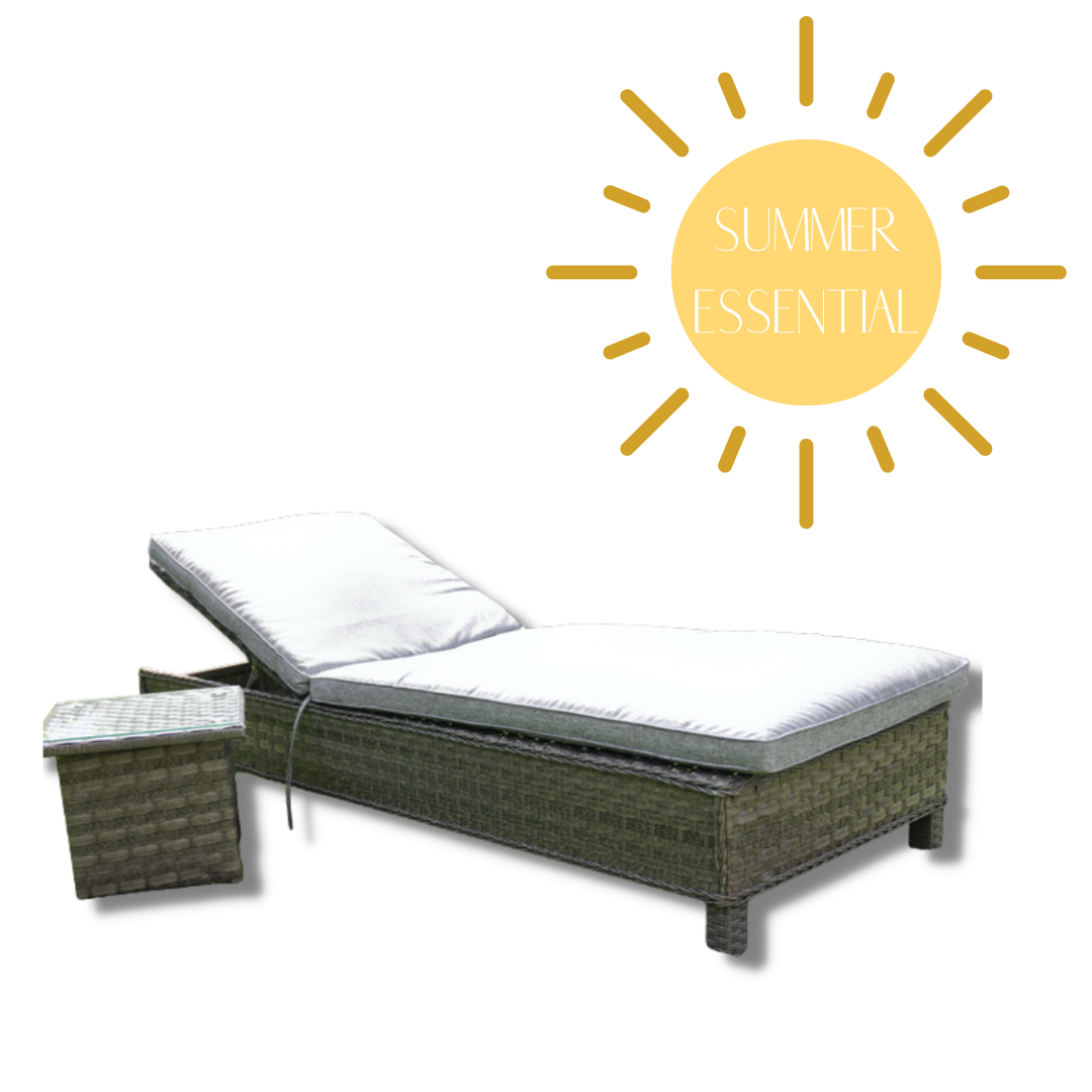 Sun lounger and side table set Outdoor furniture Osborne & Co.