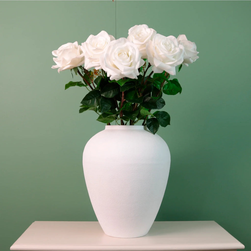 Cream real touch superior rose stem