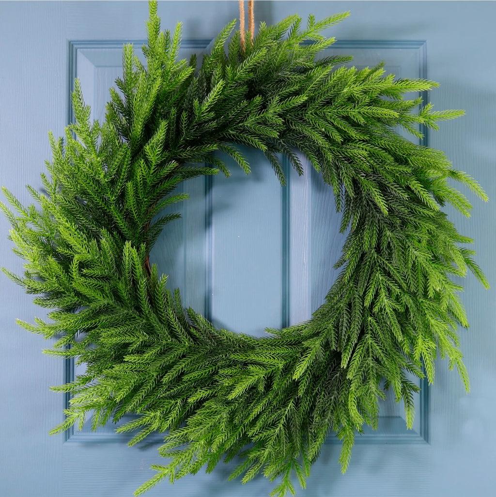 Real touch 'Norfolk pine' wreath