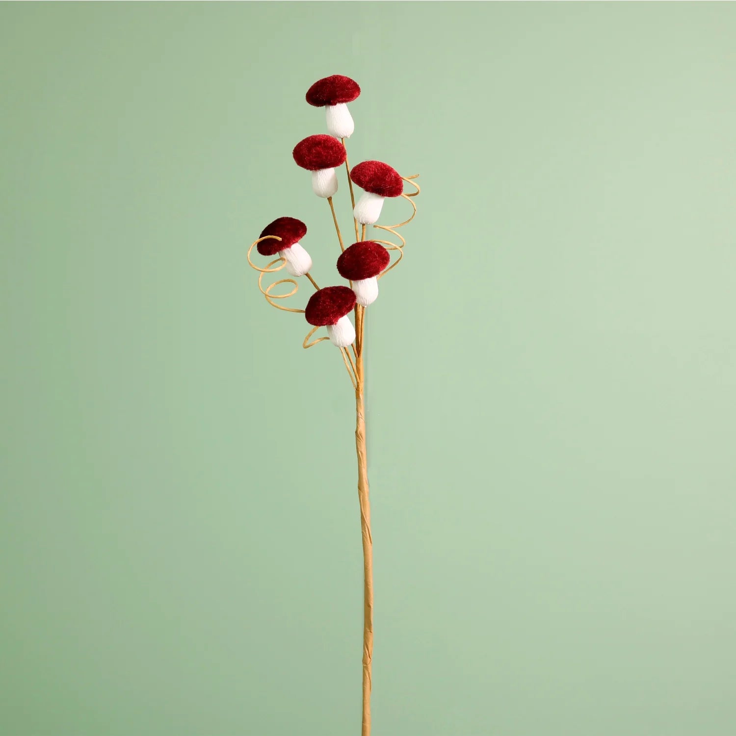 Burgundy mini velvet mushroom spray