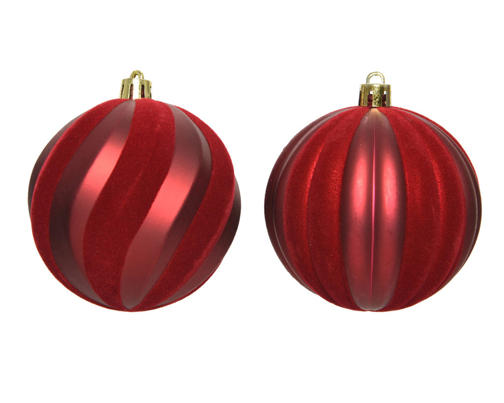 Rich red shatterproof baubles (2 styles)