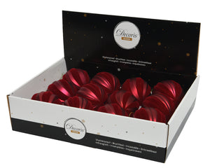 Rich red shatterproof baubles (2 styles)