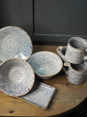 Blue Speckled Stoneware Mug
