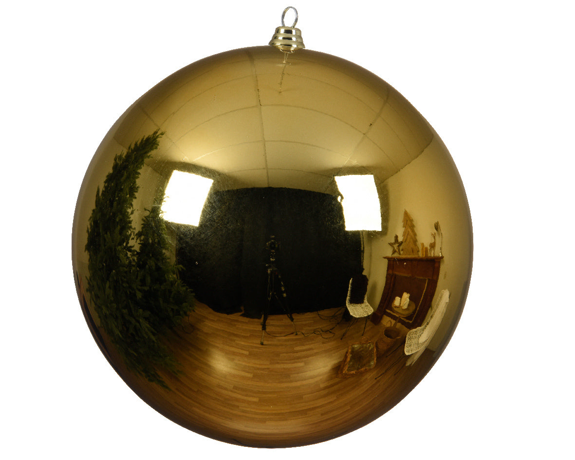 Light gold oversized shatterproof bauble 20cm