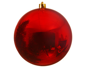 Christmas red oversized shatterproof bauble