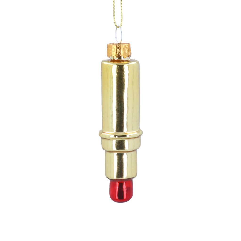 Glass lipstick hanging decoration