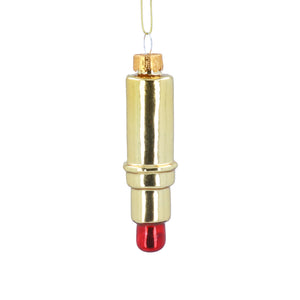 Glass lipstick hanging decoration