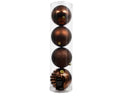Espresso shatterproof baubles 14cm