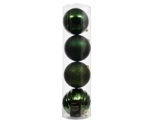 Pine Green Baubles 4 pack