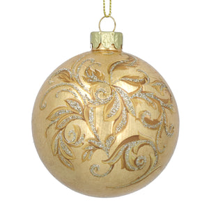 Gold rococo glass bauble