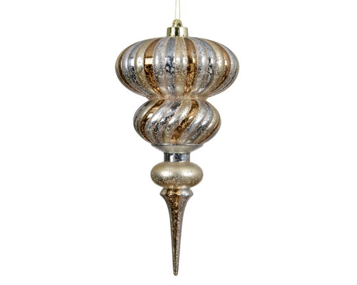 Antique finish gold/silver Shatterproof Christmas Hanging Decoration