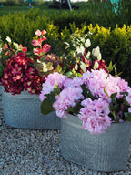 Planter zinc oval outdoor