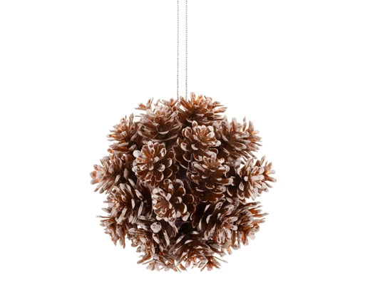 Pinecone bauble with subtle frosting