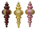Finial style shatterproof hanging decs-pack of 3