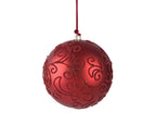 Oxblood bauble with beading pattern (Small)