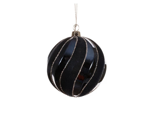 Bauble Night Blue Shiny with Velvet