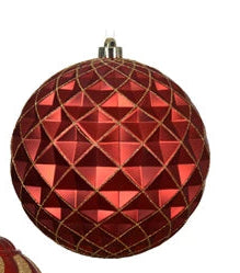 Large oxblood shatterproof baubles
