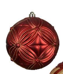 Large oxblood shatterproof baubles