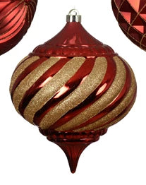 Large oxblood shatterproof baubles