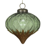 Elegant pine green and gold detail shatterproof baubles