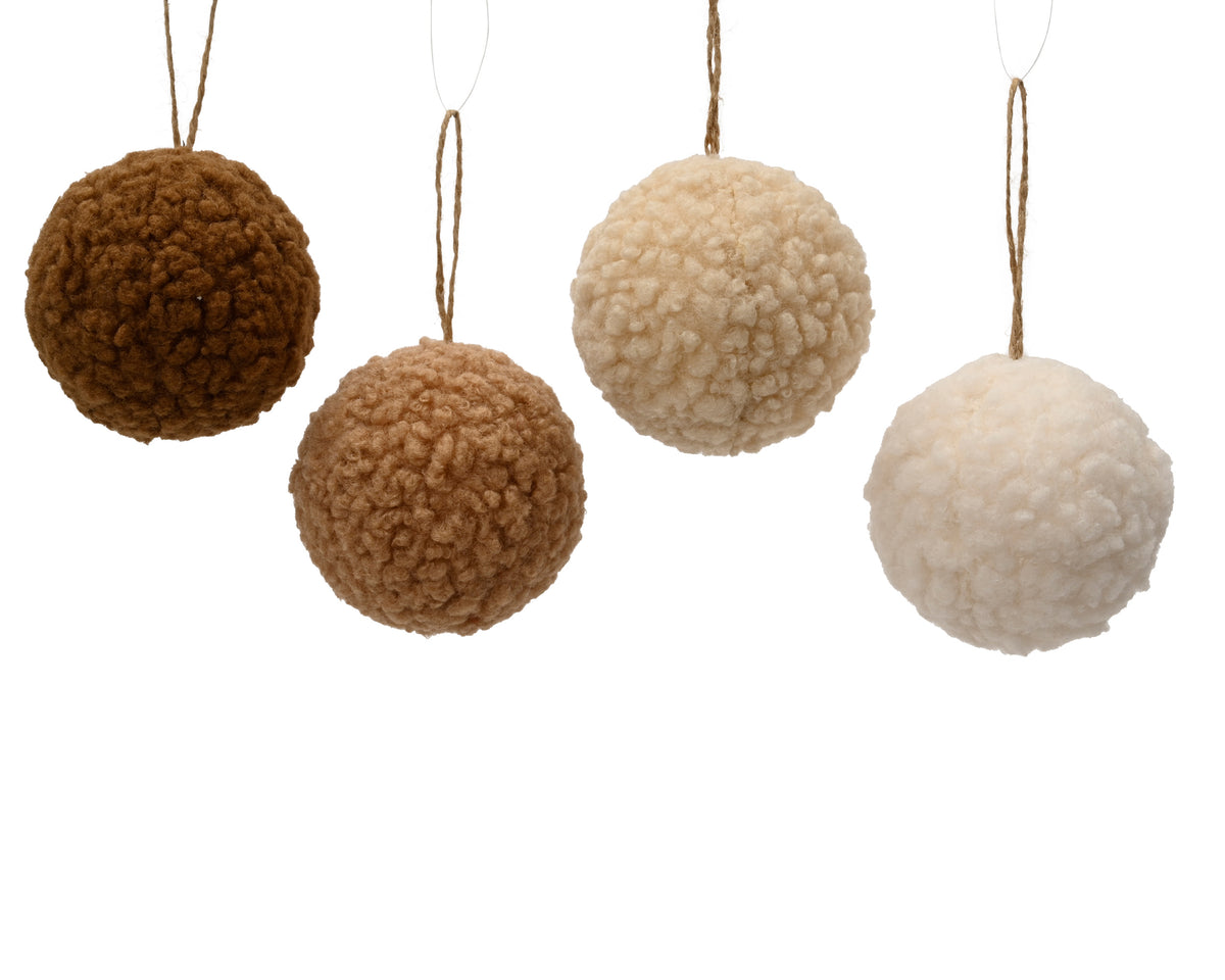 Fluffy shatterproof baubles