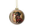 Vintage style dacshund dog  shatterproof bauble