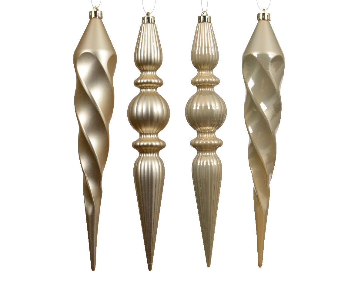 Pearl pendant style hanging decs - Pack of 4