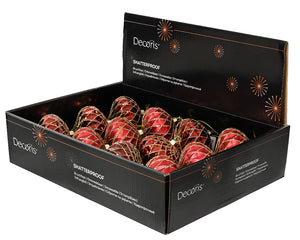 Oxblood onion shaped glittery bauble