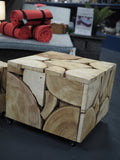 Paulownia wood tables on wheels