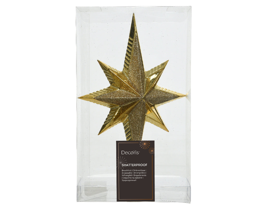 Gold star tree topper