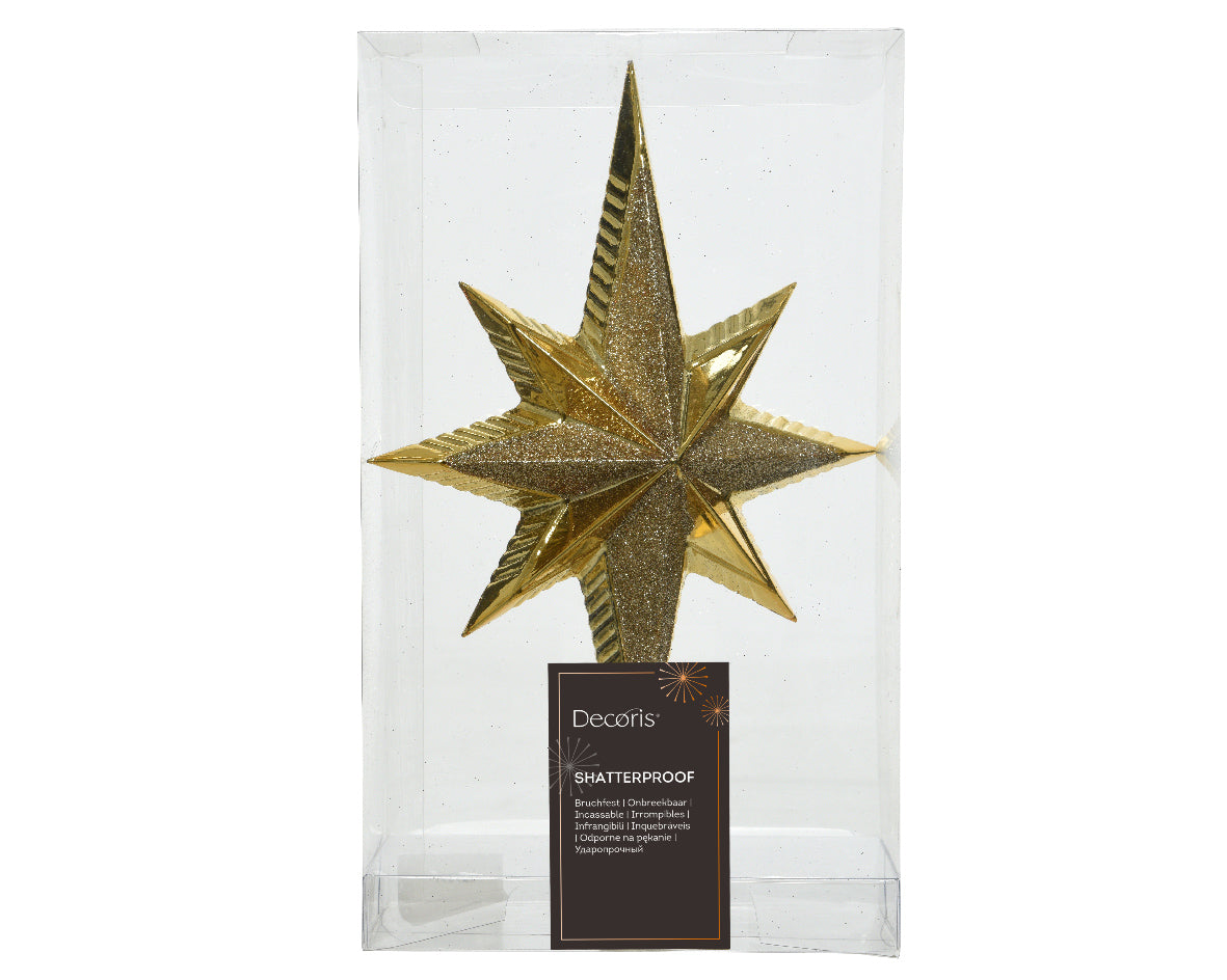 Gold star tree topper