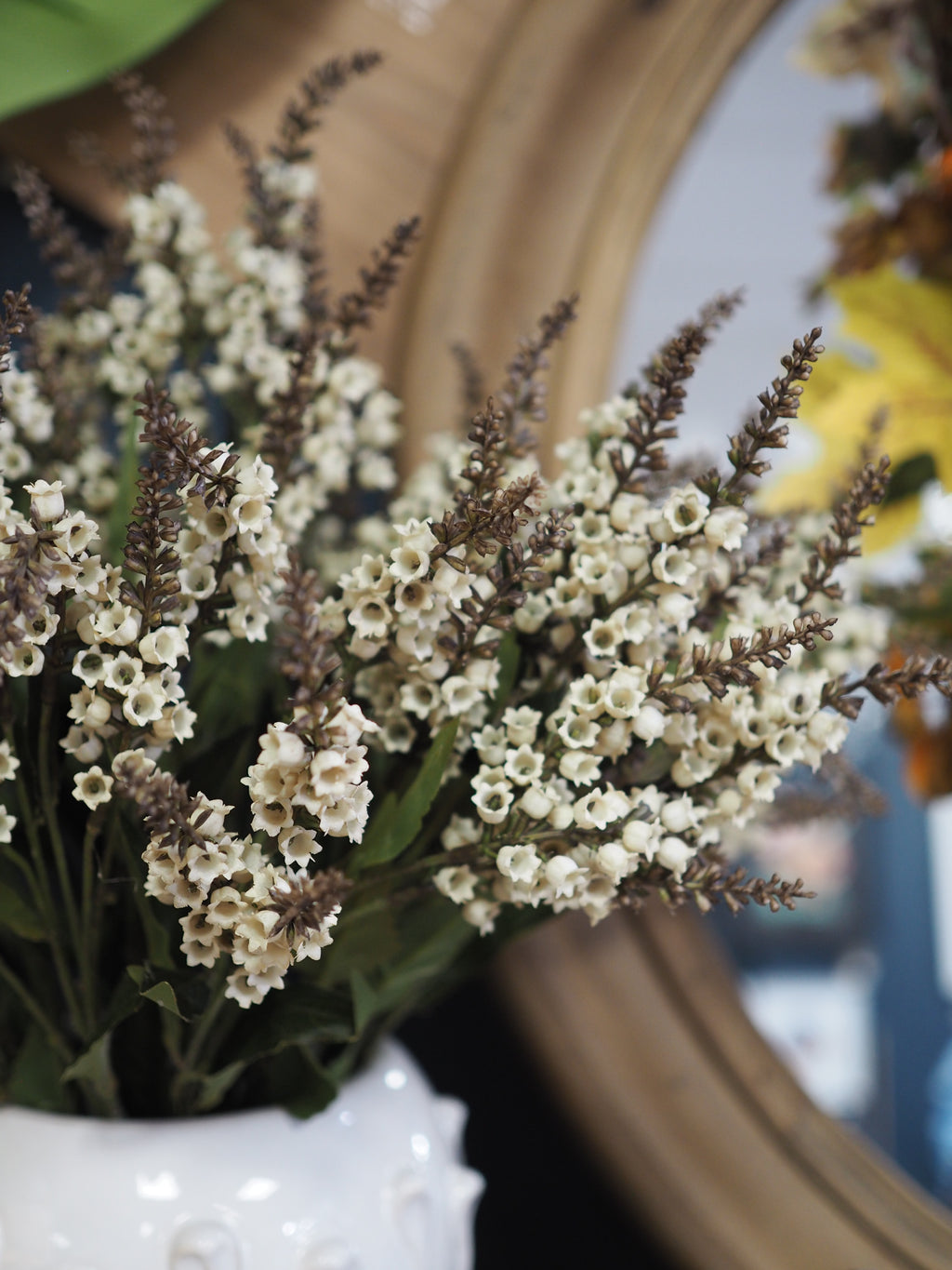 Antique Cream Mini Bell Flower Spray
