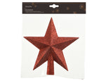 Christmas red glitter star treetopper