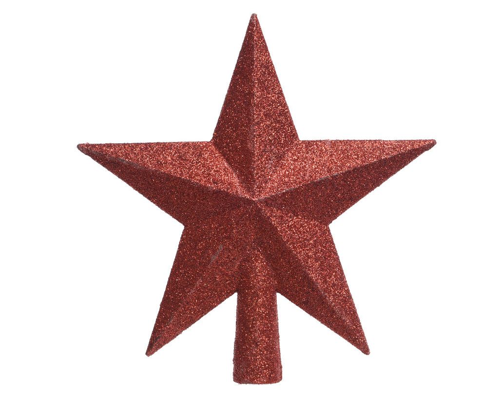 Christmas red glitter star treetopper
