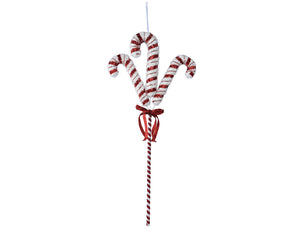 Candy Cane Tinsel Hanging Decoration