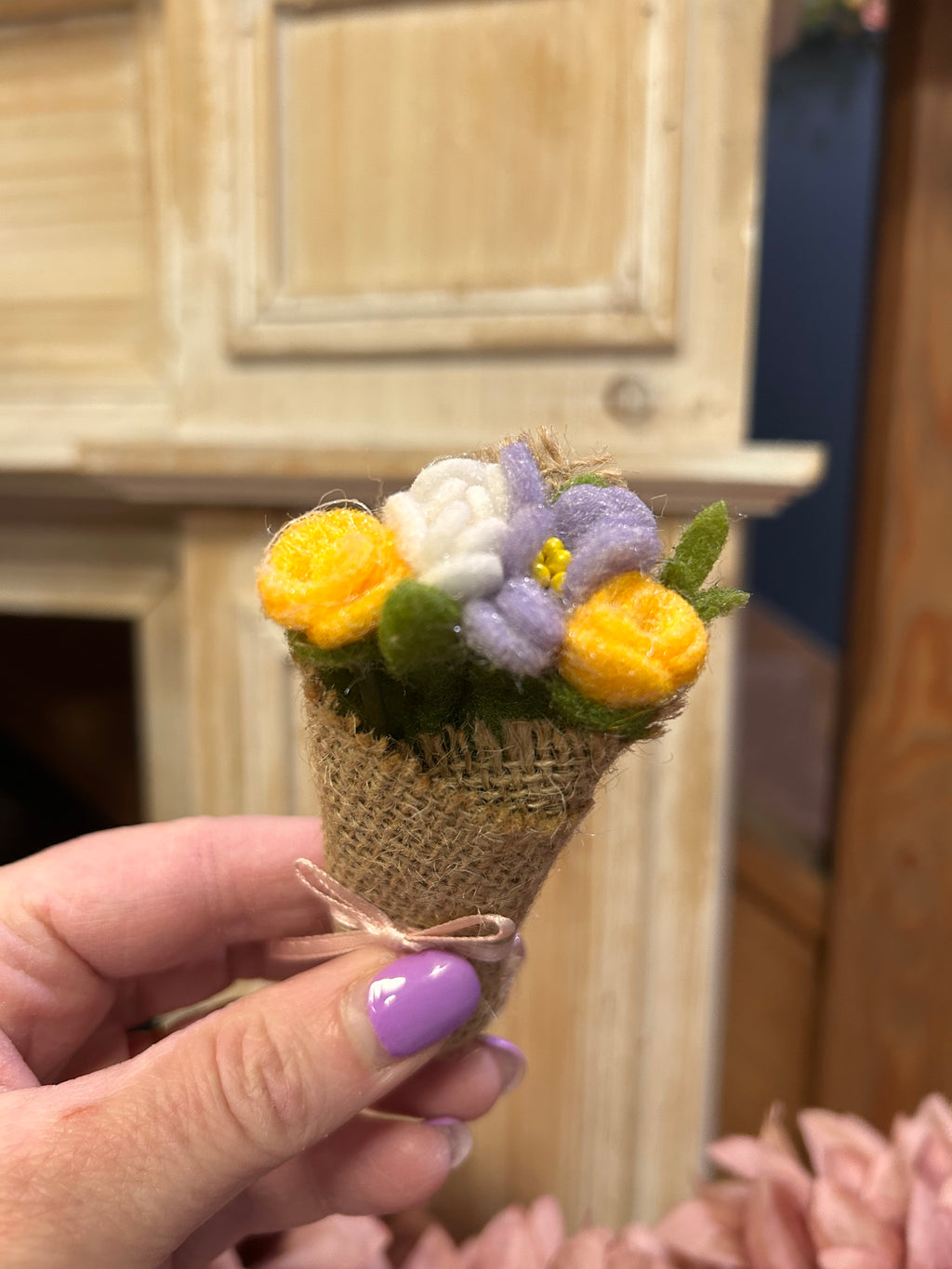 Bright & beautiful mini flower bouquet in giftbox