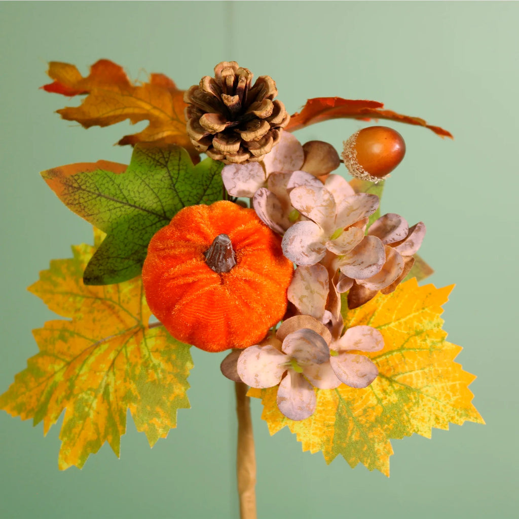 Autumn pumpkin mix stem - 38cm