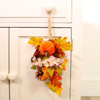 Autumn pumpkin mix hanging teardrop swag