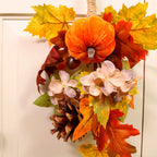 Autumn pumpkin mix hanging teardrop swag