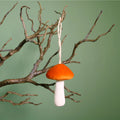 Burnt orange velvet hanging mushroom