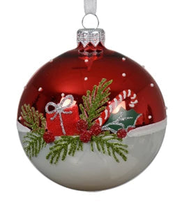 Bauble Glass Enamel Branch and Gift 2 Designs