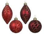 Colour glass bauble with lead design