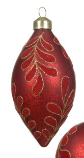 Colour glass bauble with lead design