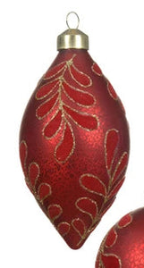 Colour glass bauble with lead design