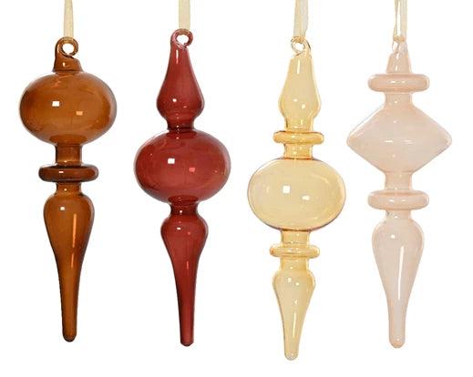 Finial style hanging decs
