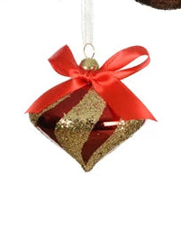 Bauble Glass Gold Decoration 4 designs