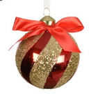 Bauble Glass Gold Decoration 4 designs